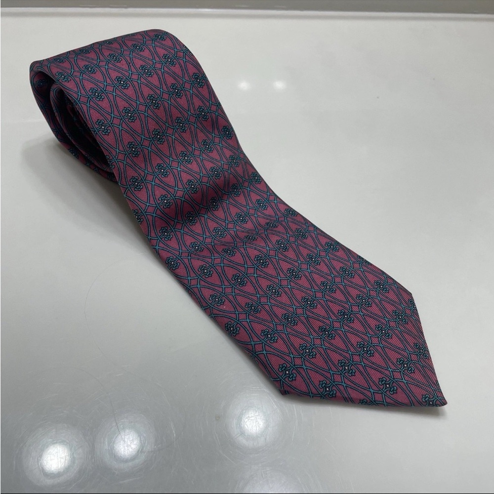 Christian Dior Pink and Blue Tie